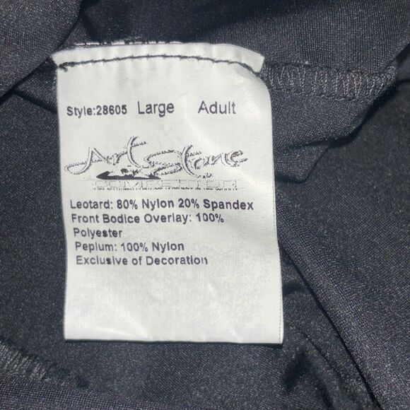 Art Stone Valerie Purple Black Sequin Dance Romper with Skirt Size LA Large - Picture 15 of 16